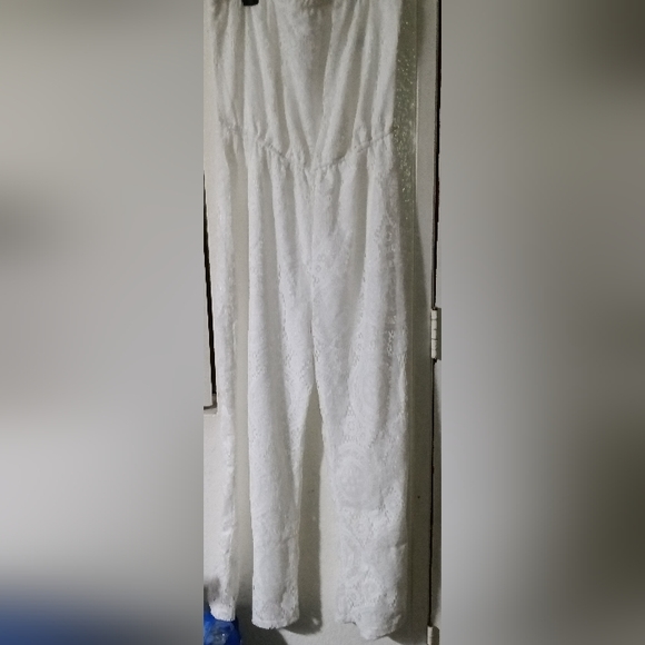 WOMENS PLUS CROCHET JUMPSUIT - Picture 2 of 2